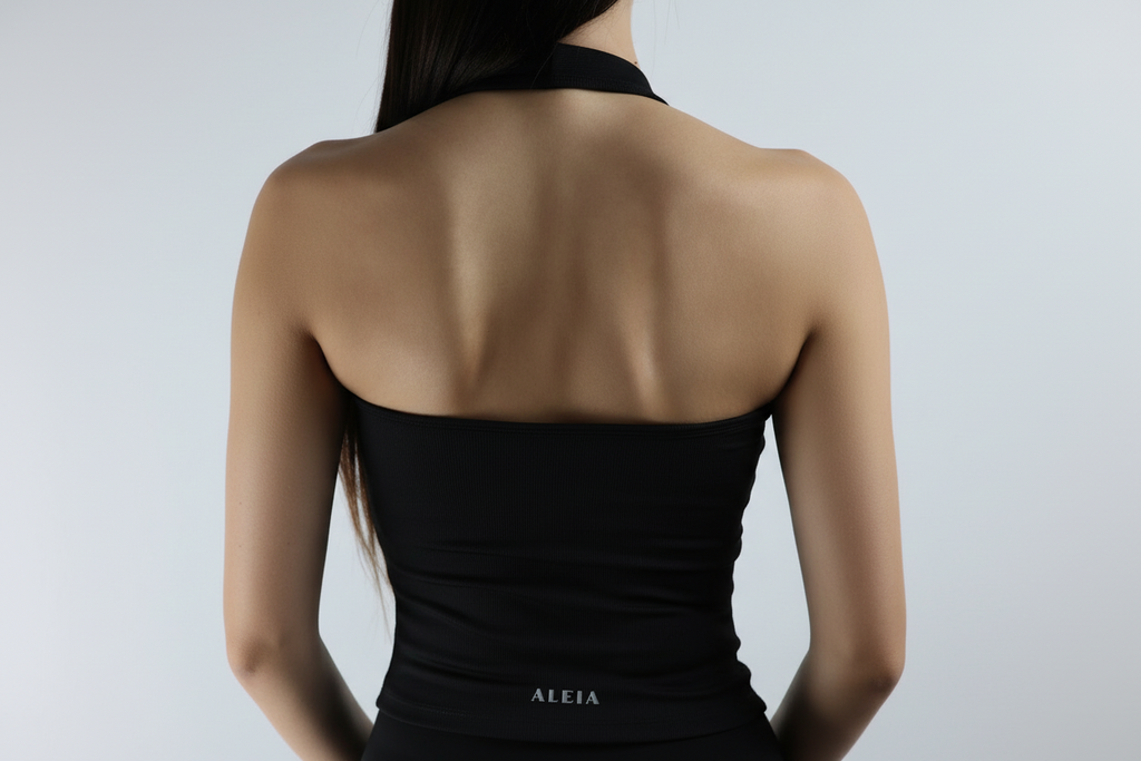 Ruched Flower Halter Top