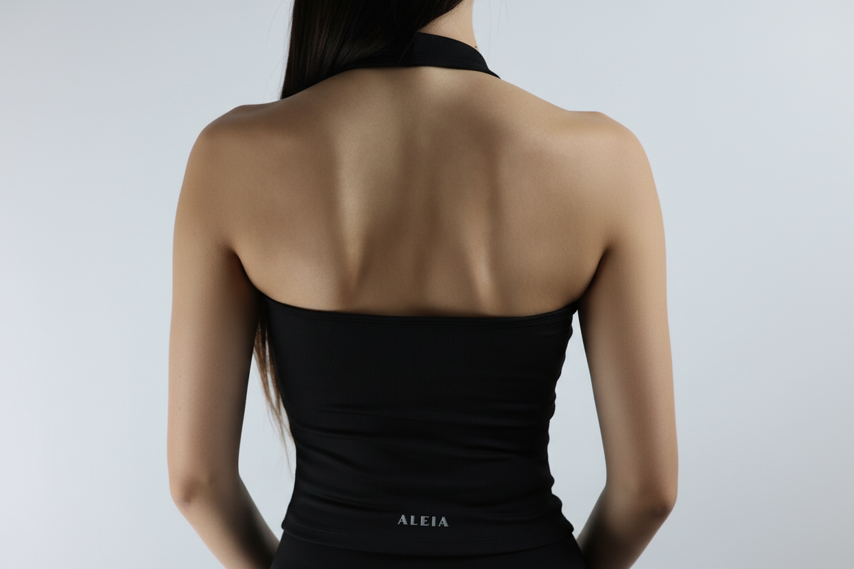Ruched Flower Halter Top