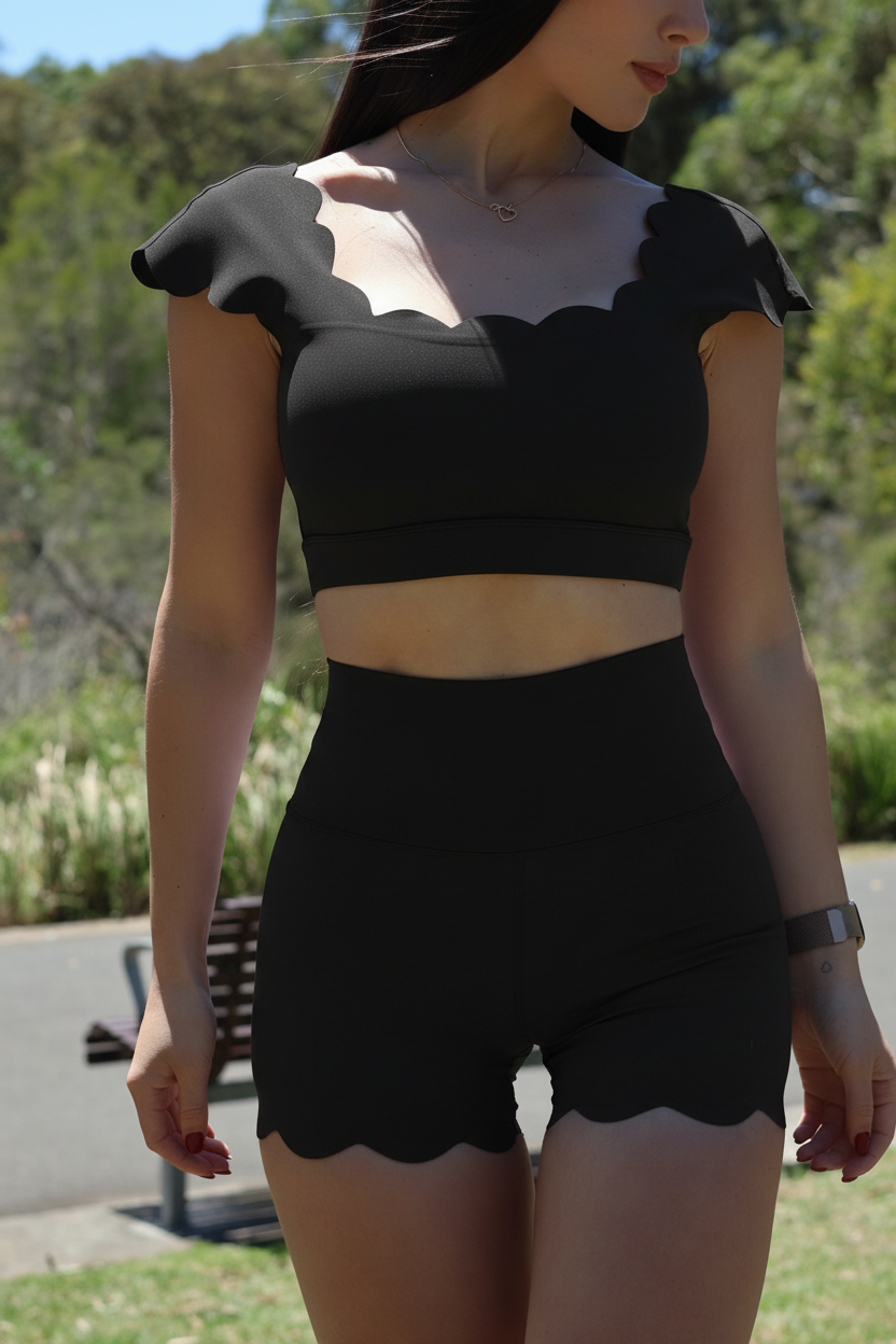 ALEIA Luna Scallop Top
